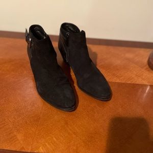 Aquatalia black suede & leather booties 6.5